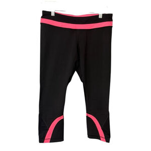 Lululemon Run: Inspire Crop II Leggings – Size 10 – Black / Hot Pink